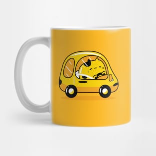 yellow cat driver profession Mug